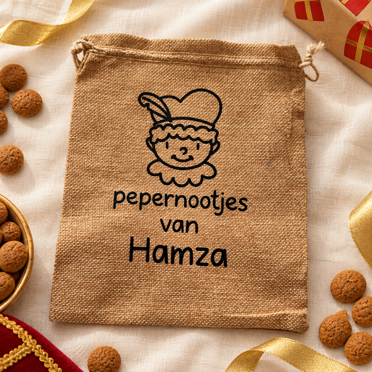 Pepernoot zakjes met naam pietje