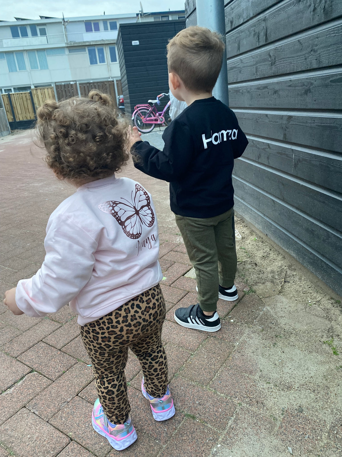 Bomberjack roze met naam