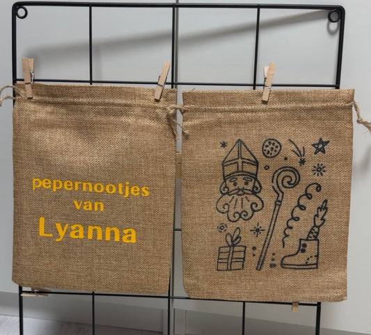 Pepernoot zakjes met naam