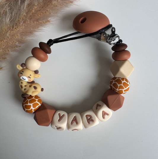 Speenkoord met naam giraffe